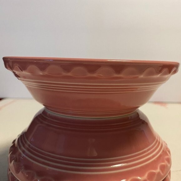 Fiestaware Small Individual Pie Bakers Set of 4 Retired Color Rose - Picture 5 of 7